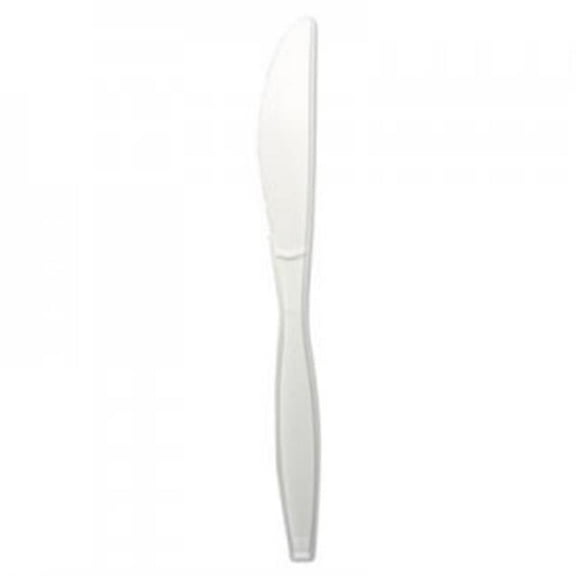 BWK Heavyweight Polypropylene Cutlery, Knife, White