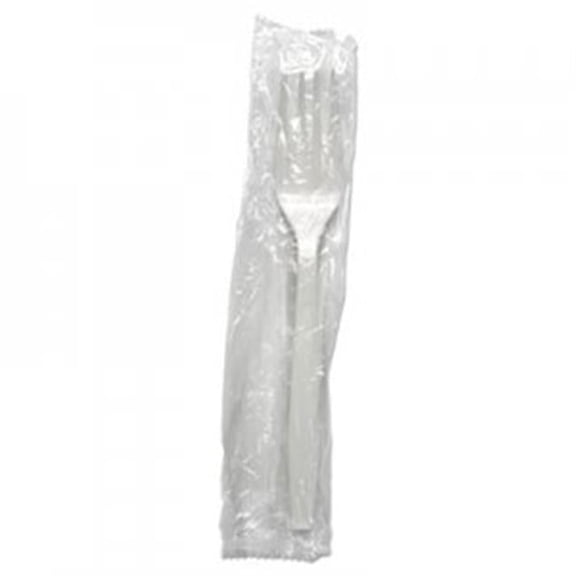 BWK Heavyweight Wrapped Polypropylene Cutlery Fork, White