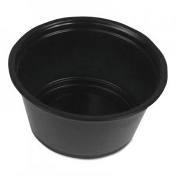 BWK Souffle & Portion Cups, 2 oz, Black