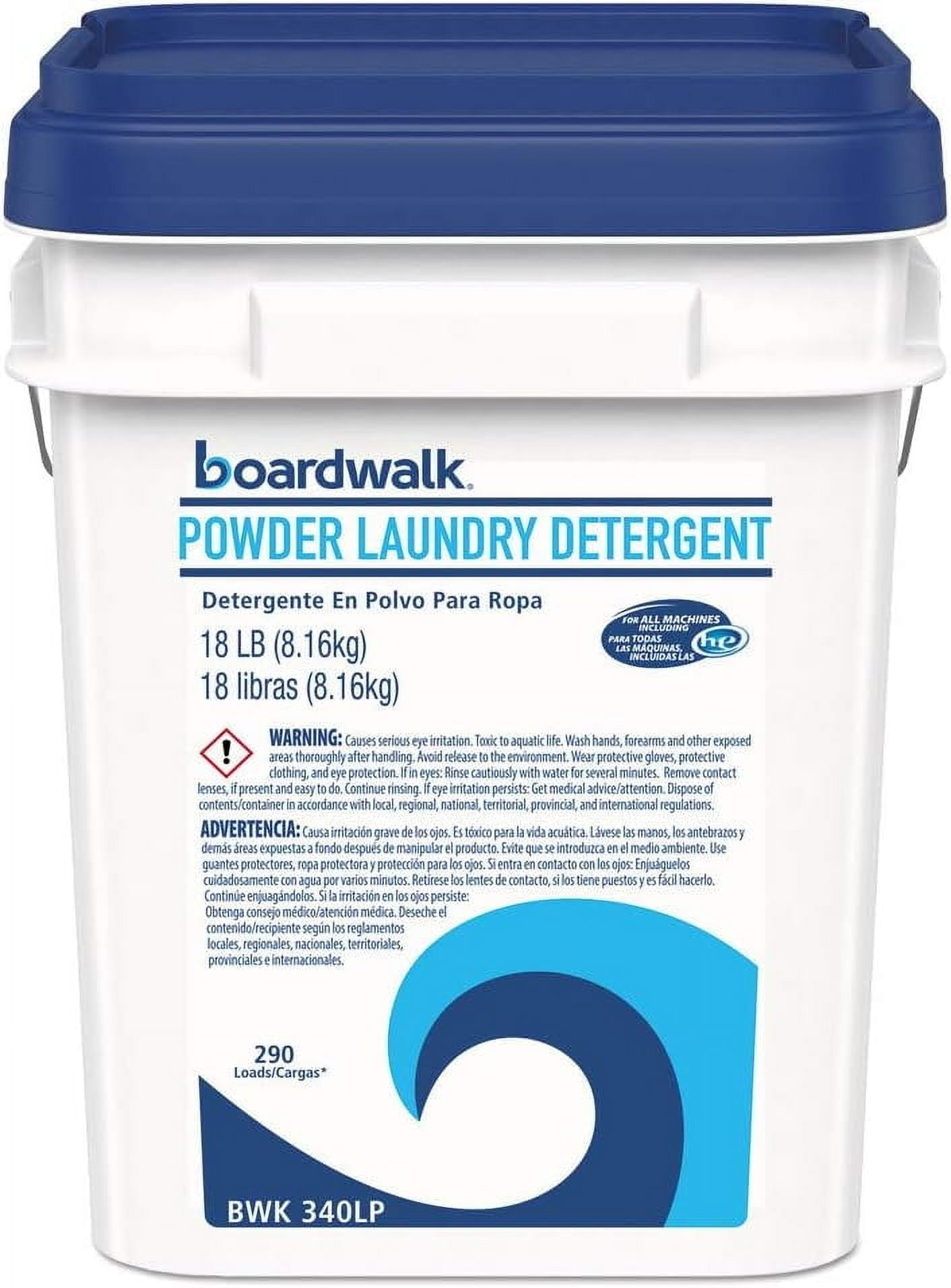 BWK340LP 18 lbs. Pail Low Foam Laundry Detergent Powder - Crisp Clean Scent