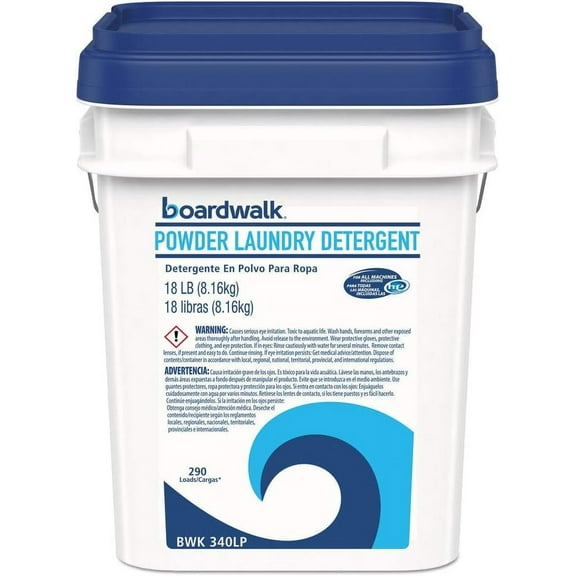 BWK340LP 18 lbs. Pail Low Foam Laundry Detergent Powder - Crisp Clean Scent