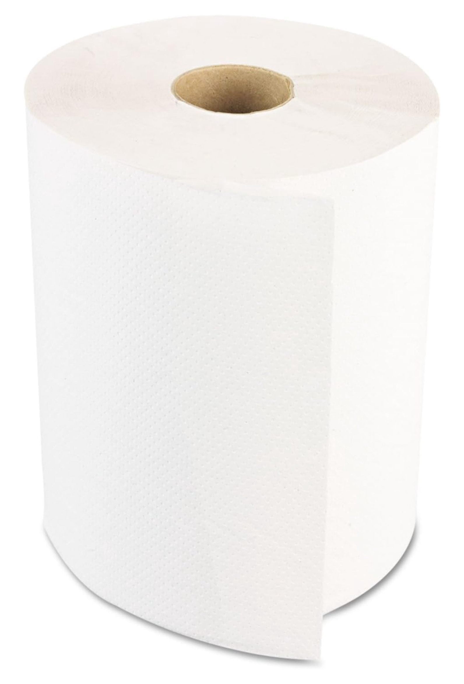 BWK6250 Paper Towels - 8in x 350ft, 1-Ply Hardwound Roll, White (12/Carton) - Washroom Hand Drying, Non-Perforated Towels for Commercial & Home Use