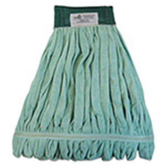 BWKMWTMG Microfiber Looped-End Wet Mop Heads, Medium Green