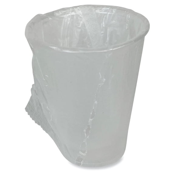 BWKWRAPCUP 9 oz. Individually Wrapped Translucent Plastic Polypropylene Cold Cups (1000/Carton)
