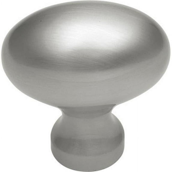 BWP9175 15 Belwith 1.25 x 0.75 in. Oval Knob, Satin Nickel