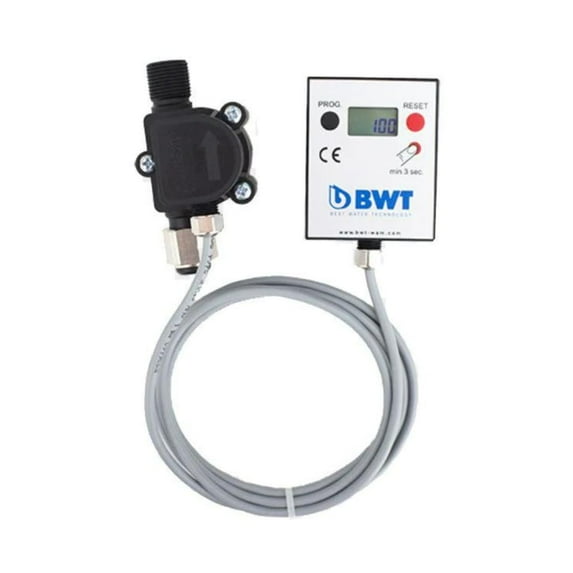 BWT Aquameter – Water Filter Meter with LCD Display, 3/8" Tap Use