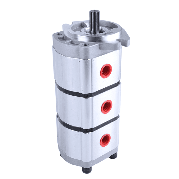 BWTAUTTO PGP510888G3LP Triple Hydraulic Pump Assembly Fits AGT Mini Skid Steer Loaders