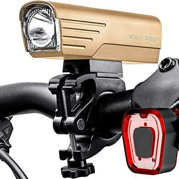 BX-1200 Front and Back Rechargeable Bike Lights USB Type-C True 1200 Lumens