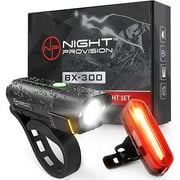 BX-300 Rechargeable USB Bike Light Set Front and Back Lights 300 Lumen LED