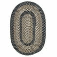 thumbnail image 1 of 12' x 16' Red and Beige Handcrafted Reversible Oval Outdoor Area Throw Rug, 1 of 2