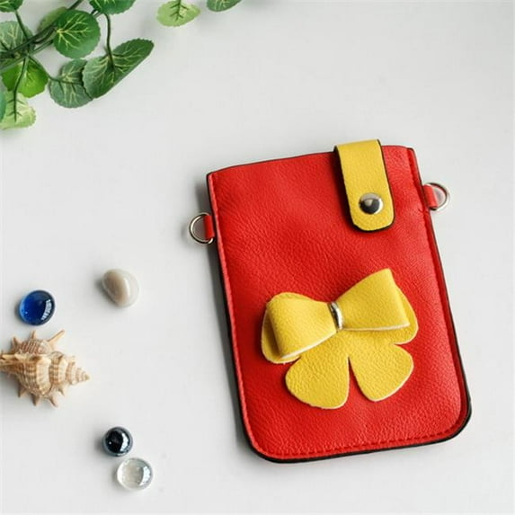 BX9220-RED Exclusive Queen - Colorful Leatherette Mobile Phone Pouch Cell Phone Case Clutch Pouch