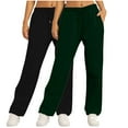 thumbnail image 1 of BXINGOHAI 2 Pack Sweatpants Women, Womens Loose Fit Fleece Sweatpants, Casual Baggy Jogger Pants for Women Green,L, 1 of 6