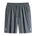 thumbnail image 1 of BXINGOHAI Athletic Basketball Mens Shorts with Zipper Pockets - Lightweight Quick Dry Gym Workout Running Shorts for Men Gray,XL, 1 of 5