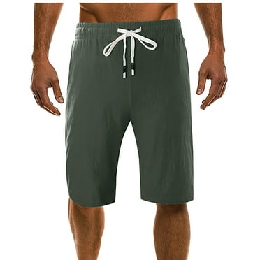 BXINGOHAI Basketball Shorts Deals $15 & Under Men's Cargo Shorts Plus Size Big and Tall Cargo Shorts Multi-Pockets Relaxed Summer Drawstring Beach Shorts Pants Army Green,XXXL