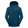 thumbnail image 1 of BXINGOHAI Big And Tall Hooded Jackets for Men Full Zip Long Sleeved Windbreake Jacket Slim Fitting Zip Pockets Coats Athletic Jogging Outwear Light Blue,XL, 1 of 3