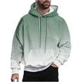 thumbnail image 1 of BXINGOHAI Big and Tall Hooded Sweatshirts for Men Fashion Gradient Pullover Hoodies Casual Drawstring Long Sleeve Shirts Running Sports Sweatshirt Army Green,M, 1 of 6