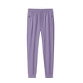 thumbnail image 1 of BXINGOHAI Big And Tall Pants For Men Casual Breathable Drawstring Pants Solid Elastic Waistband With Pocket Pants Athletic Jogging Workout Pants Purple,L, 1 of 2