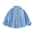 thumbnail image 1 of BXINGOHAI Boys Solid Children Denim Jackets Fashion Long Sleeve Jackets Full Zip Up Clothes 2024 Fall Spring Outdoor Outwear Today Light Blue,9 Years, 1 of 6