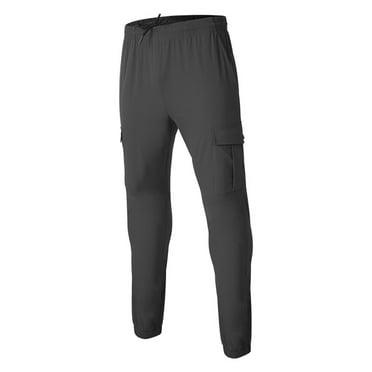 BXINGOHAI Cargo Pants for Men Breathable Workout Pants Slim Fit Workout Pants Drawstring Elastic Waist Jogging Pants Outdoor Running Sports Long Pant Clearance Sale Gray,M