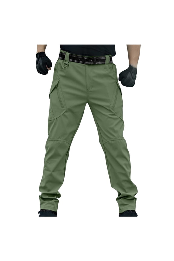 Cargo Pants for Men Ripstop Tactical Pants Slim Fit Work Pants Multi Pockets Workout Pants Outdoor Fishing Hiking Long Pants Today Green,XXXL