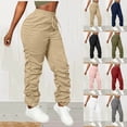 thumbnail image 1 of BXINGOHAI Cargo Pants Women Work High Waisted Streetwear Carpenter Travel Womens Drawstring Hiking Pants Red M, 1 of 7