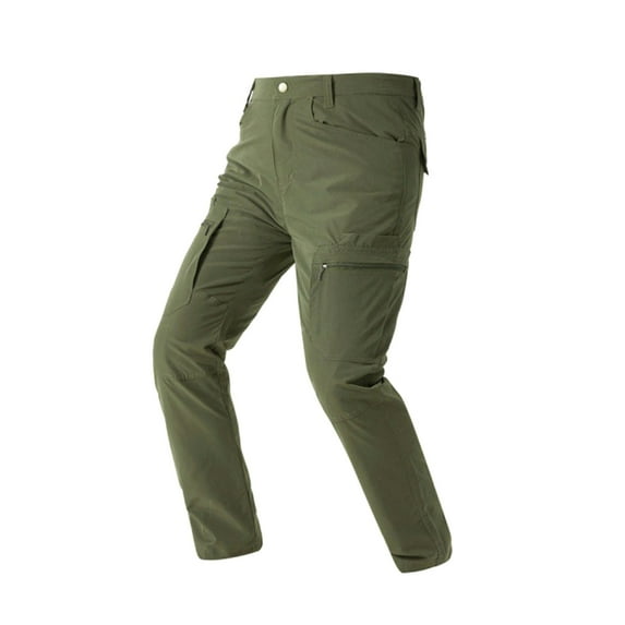 BXINGOHAI Cargo Pants for Men Multi Pockets Jogging Pants Big and Tall Slim Fit Work Pants Outdoor Fishing Hiking Long Pants Today Army Green,L
