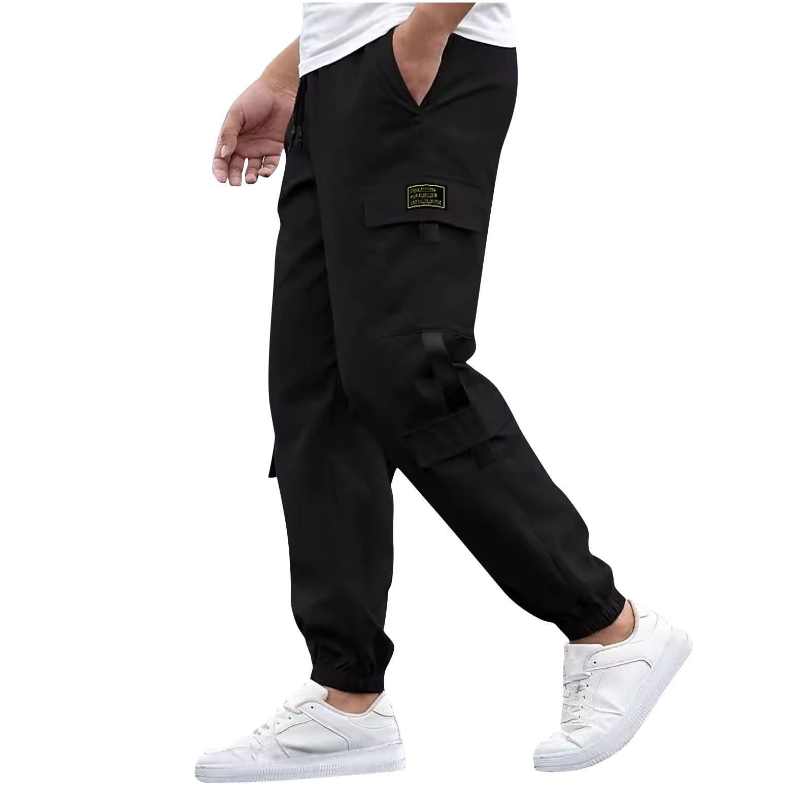 Uni Clau Men's Athletic Jogger Pants - Slim Tapered Sweatpants With Drawstring & Zipper Pockets