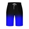 thumbnail image 1 of BXINGOHAI Casual Fashion Gradient Shorts For Men Stretchy With Pockets Drawstring Elastic Waist Shorts Summer Beach Loose Fit Shorts Blue,XXXXXL, 1 of 3