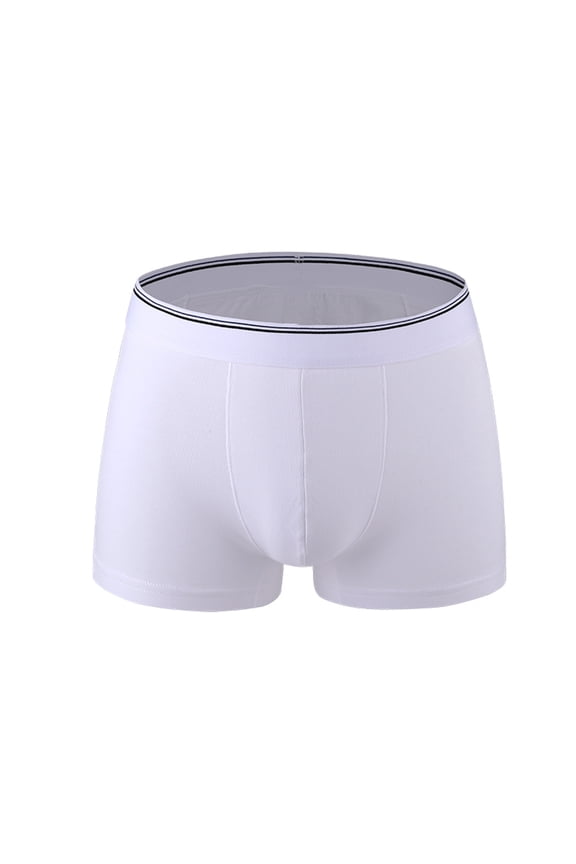 Clothes Under $5! Mens Underwear Breathable Soft Support Ball Pouch Bulge Enhancing Boxer Briefs for Men Quick Dry Briefs Trunks Underpants Today White,L