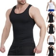thumbnail image 1 of BXINGOHAI Compression Shirt Men Slimming Undershirt Body Shaper Vest, Compression Tank Top, Shapewear Tummy Control Black,L, 1 of 6