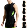 thumbnail image 1 of BXINGOHAI Compression Shirts for Men Shapewear Slimming Body Shaper Waist Trainer Vest Workout Tank Tops Undershirts Red,M, 1 of 6