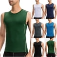thumbnail image 1 of BXINGOHAI Compression Tank Top for Men Bodybuilding Gym Athletic Tight Undershirts Workout Tops Today Blue,XXL, 1 of 4