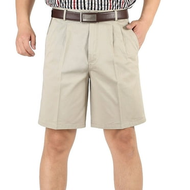 BXINGOHAI Cotton Pleated Front Lightweight Shirts For Men Breathable Classic Golf Shorts With Pocket Zipper Button Fall Savings Beige,XXXXL