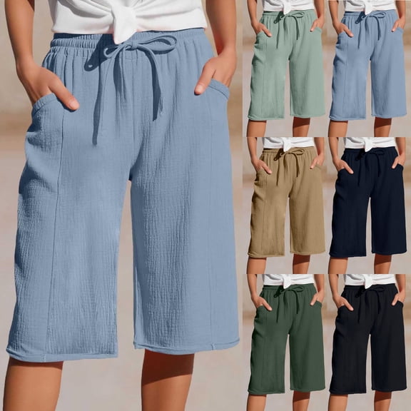 BXINGOHAI Cotton Sweat Shorts with Pockets for Women Athletic Lounge Sports Workout Bermuda Knee Shorts Light Blue XL