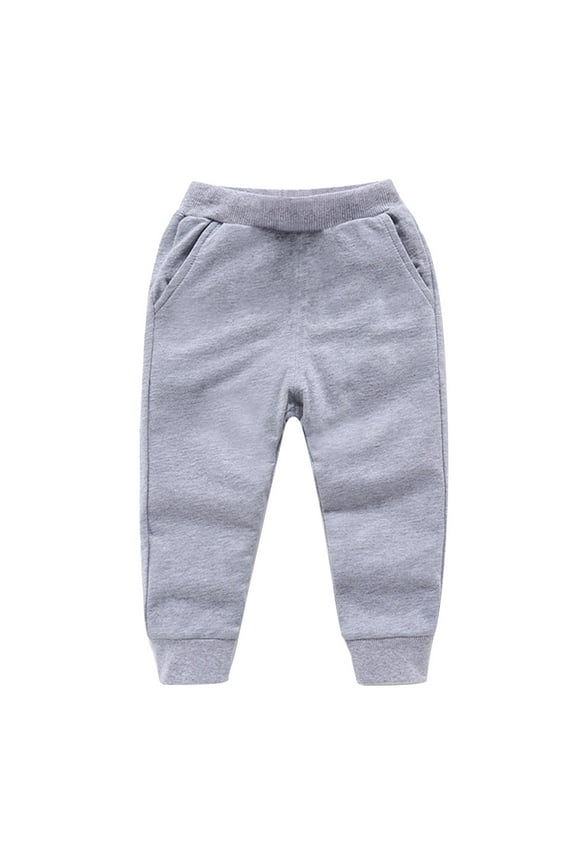 Cotton Sweatpants for Toddler Boys Girls,Kids Active Jogger Pants Solid Casual Lounge Sweatpant Loose Athletic Harem Pant With Pockets under 5 Gray,18-24 Months