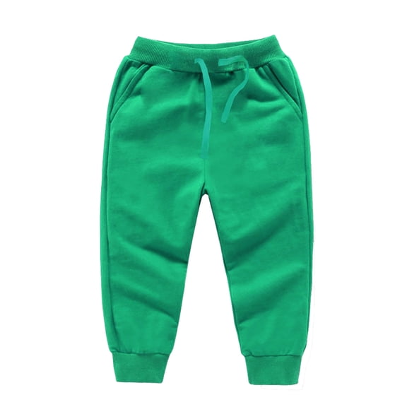 BXINGOHAI Cotton Sweatpants for Toddler Boys Girls,Kids Active Jogger Pants Solid Casual Lounge Sweatpant Loose Athletic Harem Pant With Pockets under 5 Green,12-18 Months