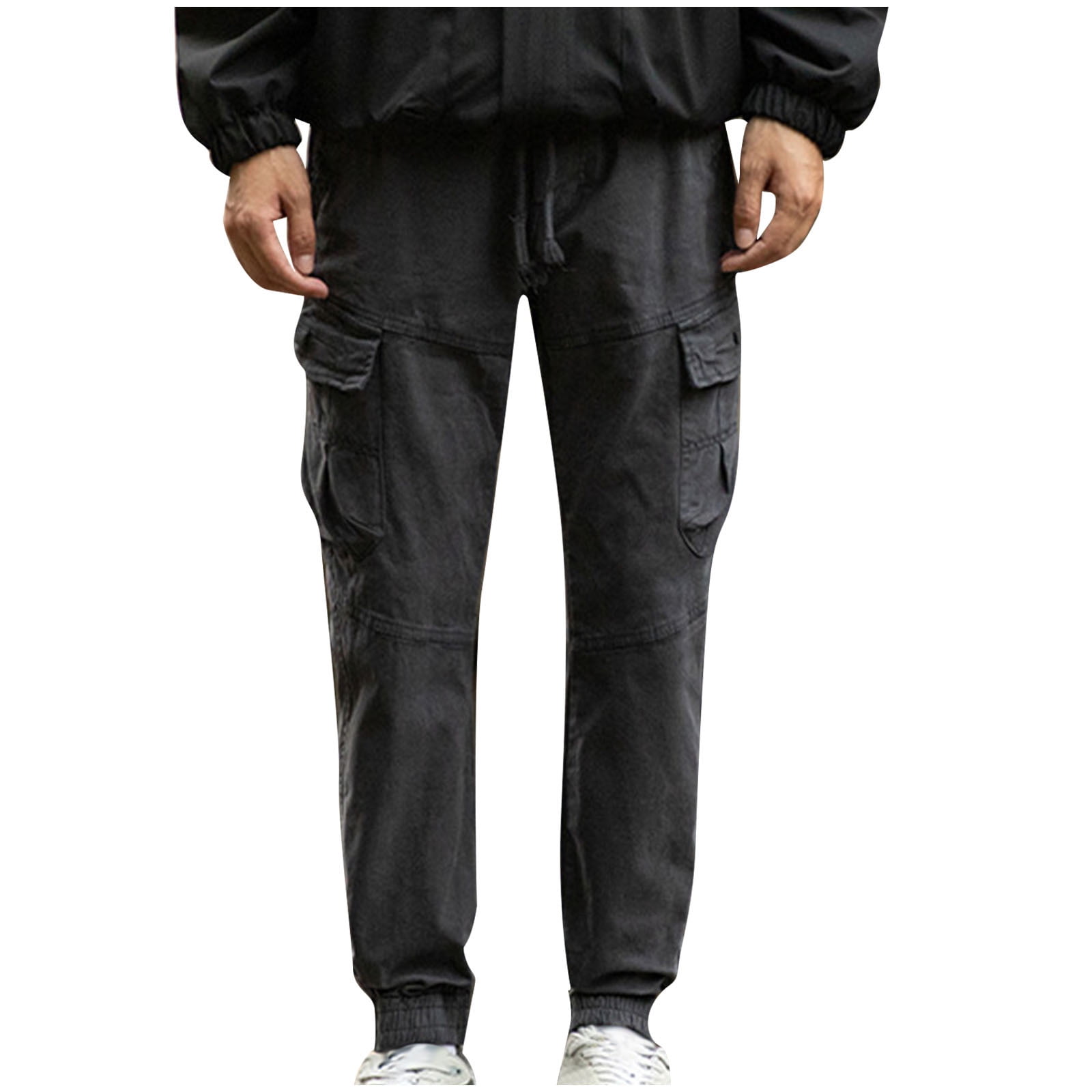Aymnlox Mens's Corduroy Pants Loose Fit Wide Leg Straight