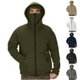 thumbnail image 1 of BXINGOHAI Fleece Hoodie with Mask for Men Full Zip Performance Hunting Tactical Fishing Sweatshirt Sale Black,2XL, 1 of 6