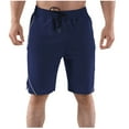 thumbnail image 1 of BXINGOHAI Golf Shorts Men 11 Inch Inseam 3 Pack Mens Stretch Pants,Men's Lightweight Casual Long Pants Elastic Waist Drawstring Comfy Pocket Pants Blue Navy,XL, 1 of 4