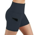 thumbnail image 1 of BXINGOHAI High Waist Yoga Shorts for Women with 2 Side Pockets Tummy Control Running Home Workout Shorts Sky Blue,S, 1 of 6