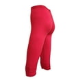 thumbnail image 1 of BXINGOHAI High Waisted Capri Leggings for Women Soft Slim Yoga Pants for Running Cycling Workout Under 5 Red,S, 1 of 4
