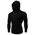 thumbnail image 1 of BXINGOHAI Hooded Sweatshirts With Mask For Men Solid Pullover Shirts Outdoor Casual Hoodies Tactical Fishing Sweatshirt Black,XL, 1 of 5