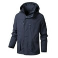 thumbnail image 1 of BXINGOHAI Hoodie Jackets for Men Big And Tall Full Zip Coats Multi Pockets Long Sleeved Jacket Outdoor Running Hiking Outwear Blue,XXXXL, 1 of 2