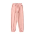 thumbnail image 1 of BXINGOHAI Kids Unisex Fleece Sweatpant Casual Drawstring Jogger Pants Elastic Waist Athletic Sweatpants Fall Winter for Boys Or Girls With Pockets Today Pink,5 Years, 1 of 5