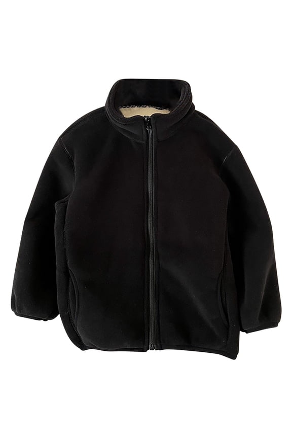 Kids Winter Coats,Fall Winter Jacket for Boys Girls,Children's Fashion Solid Color Zipper High Neck Jackets Warm Long Sleeved Jacket With Pockets Black,130