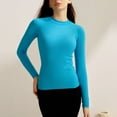 thumbnail image 1 of BXINGOHAI Long Sleeve Workout Tops for Women Quick Dry Lightweight Running Athletic Shirts, 1 of 4