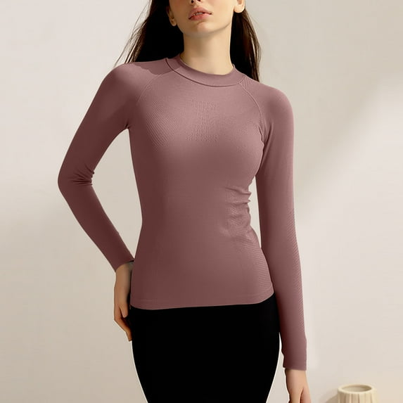 BXINGOHAI Long Sleeve Workout Tops for Women Quick Dry Lightweight Running Athletic Shirts