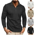 thumbnail image 1 of BXINGOHAI Men Casual Fashion Stand Collar sweatshirts fleece lined Zipper Pullover Long Sleeve Tops Sweatshirt Today Sales White,2XL, 1 of 6