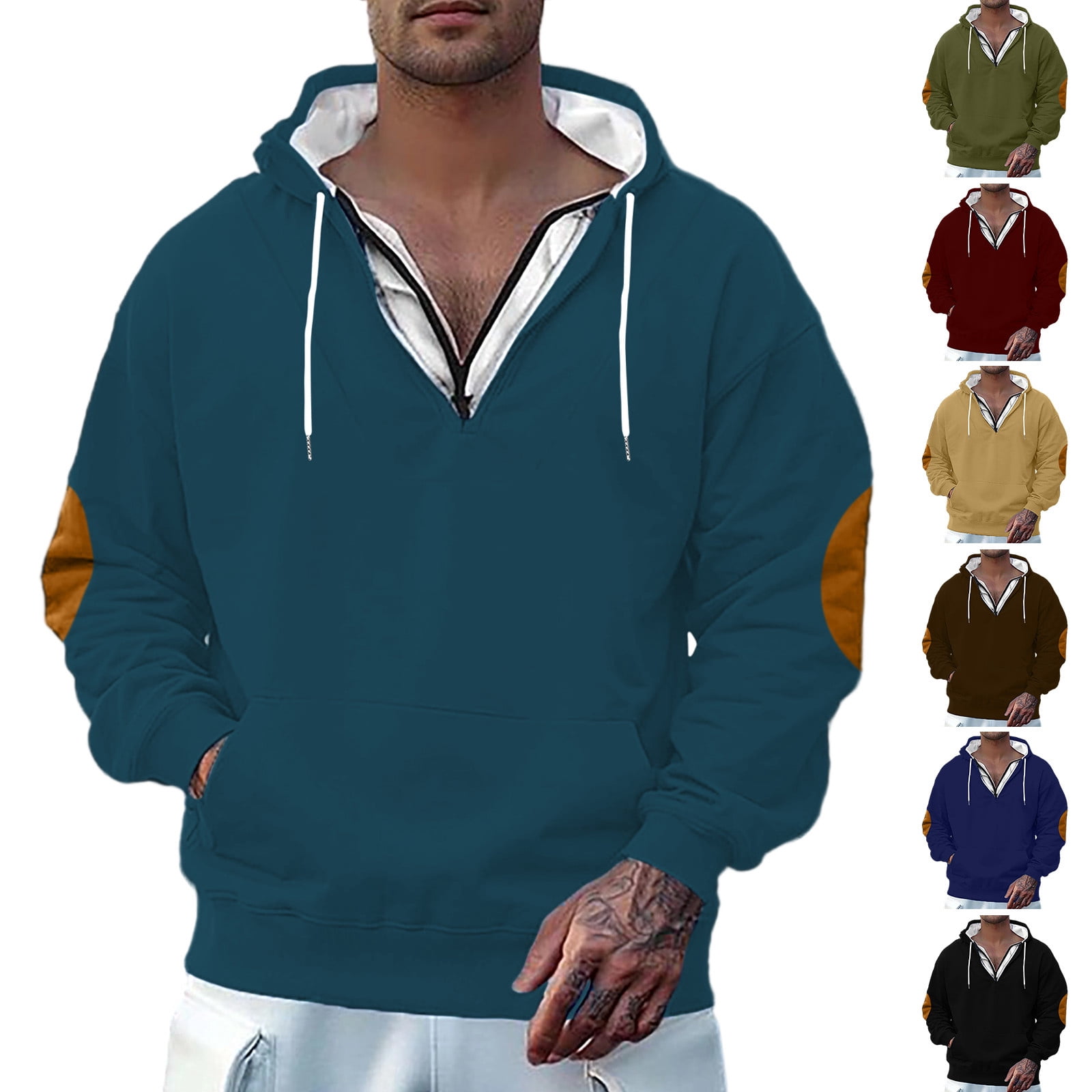 Men's Half Zip Long Sleeve Sweatshirt