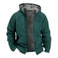 thumbnail image 1 of BXINGOHAI Men Winter Hoodies Full Zip Up Jacket Fleece Sherpa Lined Heavyweight Sweashirts Outdoor Travel Camping Sweashirt with Pockets Green,XXXL, 1 of 1